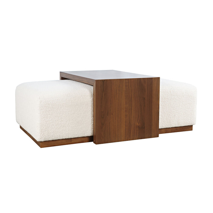 Hudson Sliding Ottoman w Caster Wheels and Table Top