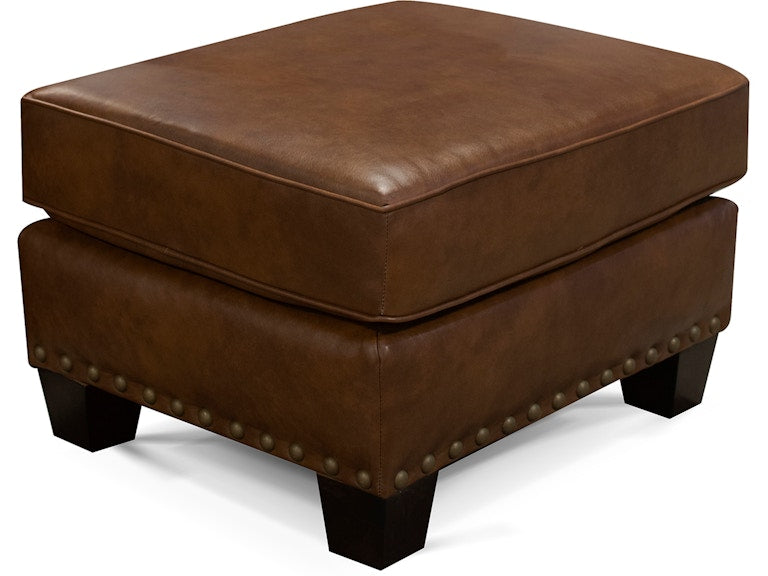 5307ALN Salem Leather Ottoman with Nails