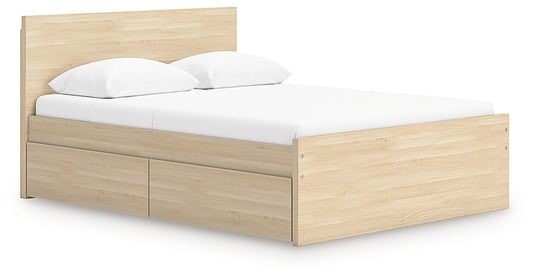 Onita Full Panel Platform Bed with 2 Side Storage