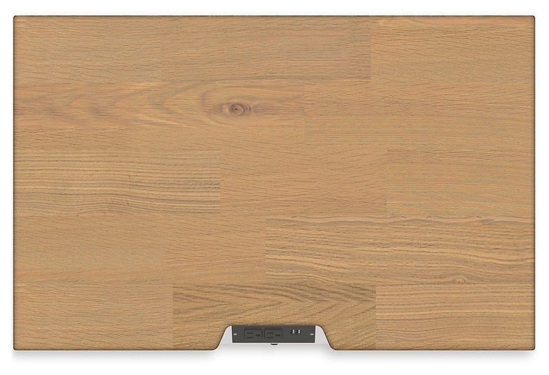 Ashbryn King Panel Storage Bed with Mirrored Dresser and Nightstand