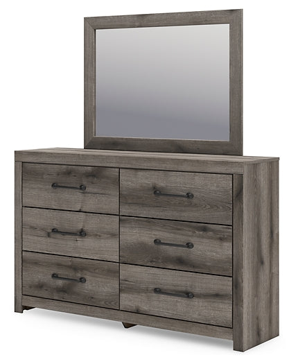 Graystorm Twin Panel Bed with Mirrored Dresser, Chest and Nightstand