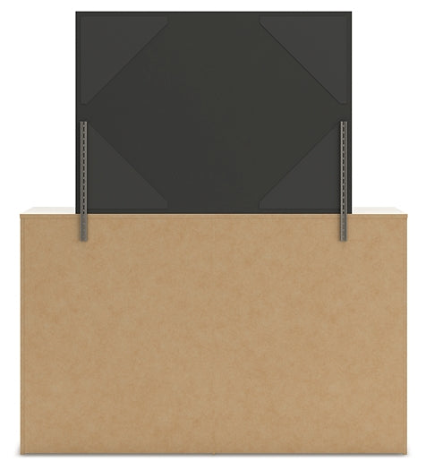 Lawroy Full Panel Storage Bed with Mirrored Dresser, Chest and Nightstand