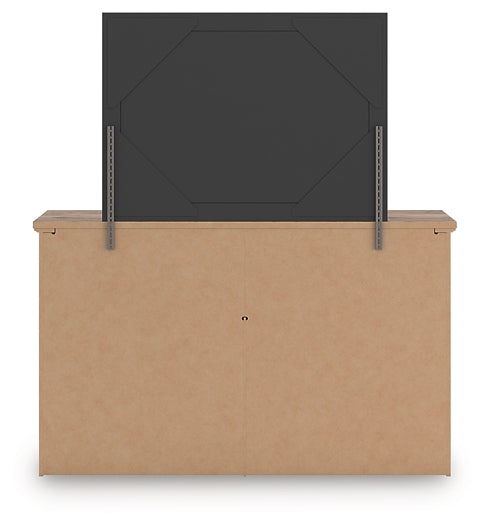 Rusticott King Poster Bed, Dresser and Mirror