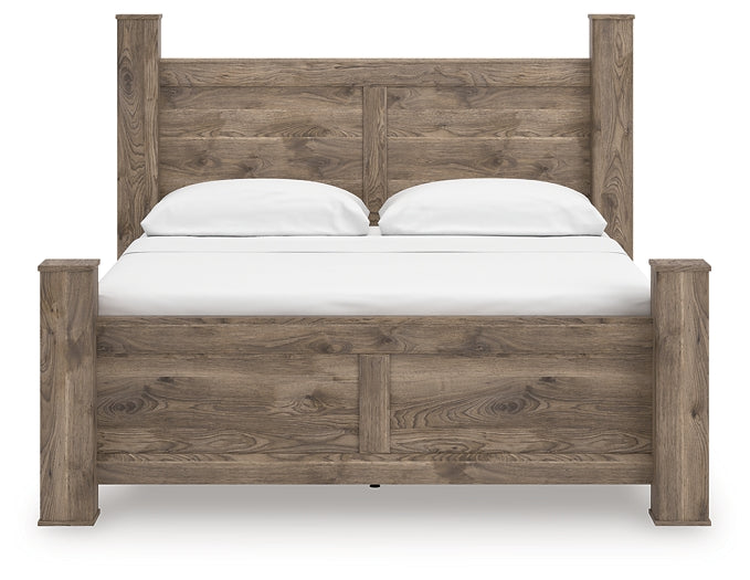 Rusticott King Poster Bed, Dresser and Mirror