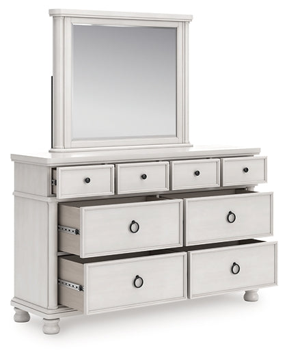 Rowlenstown Queen Poster Bed, Dresser and Mirror