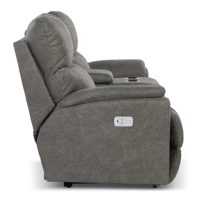 Trouper Power Reclining Loveseat w/ Headrest & Console
