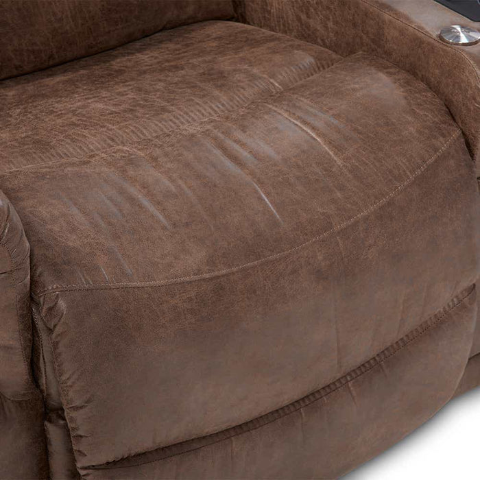 James Power Reclining Loveseat w/ Headrest & Console