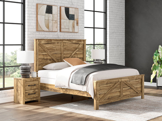 Maystonna King Crossbuck Panel Bed