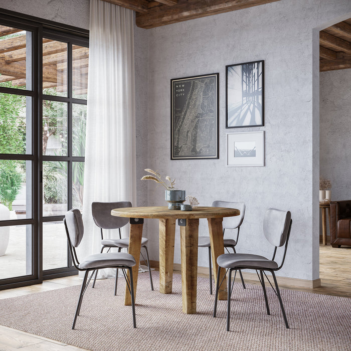 Reclamation Salvaged Wood Round Dining Table