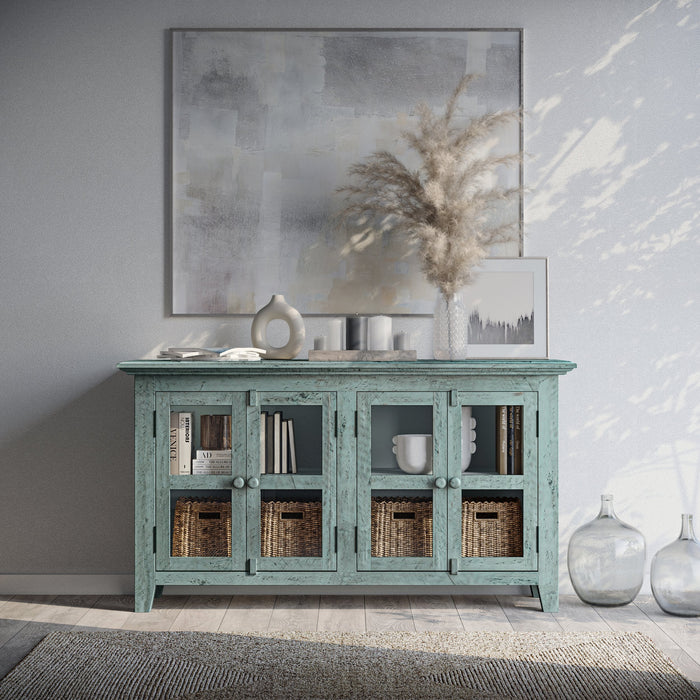 Rustic Shores 6 Door Accent Cabinet