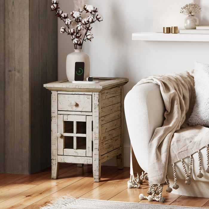 Rustic Shores Power Chairside Table