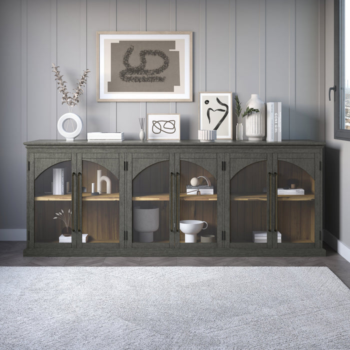 Archdale Gothic Arch 6 Door Accent Cabinet