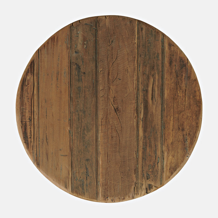 Reclamation Salvaged Wood Round Side Table