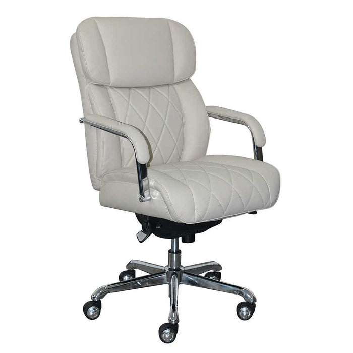 Sutherland Quilted Leather Office Chair, Light Ivory