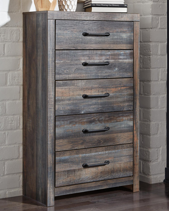 Drystan Full Bookcase Headboard, Dresser, Mirror, Chest and Nightstand