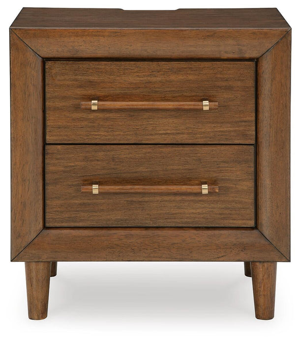 Lyncott King Upholstered Bed, Dresser, Mirror, Chest and Nightstand