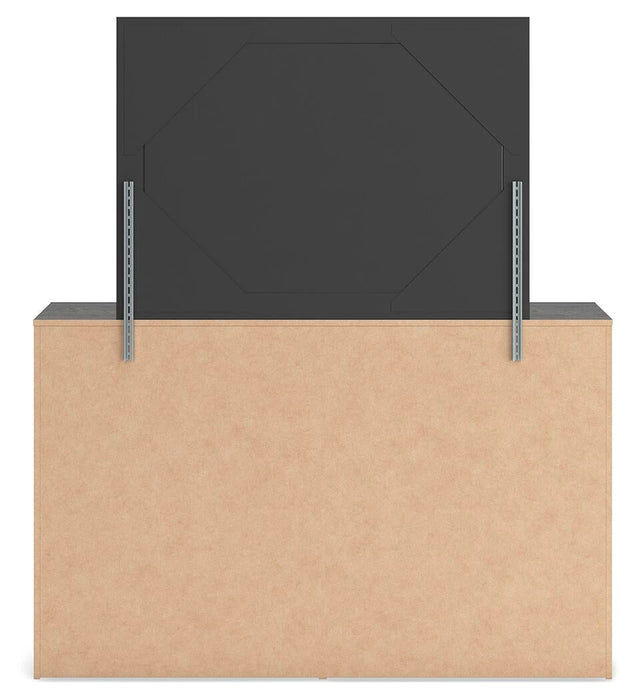 Hollivern Full Panel Storage Bed, Dresser and Mirror