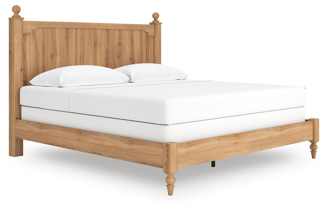 Aleaport King Panel Bed with Mirrored Dresser