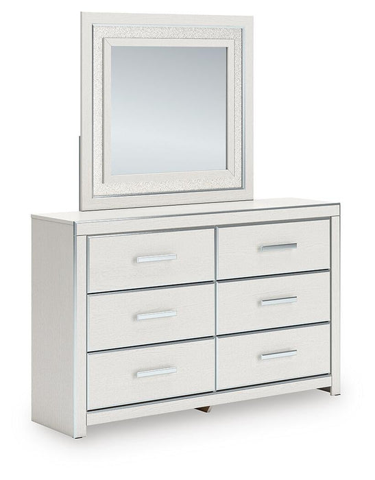 Zuraleus Queen Upholstered Panel Platform Storage Bed, Dresser, Mirror, Chest and Nightstand