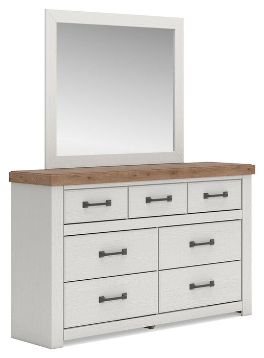 Savonport Queen Panel Bed with Storage, Dresser and Mirror