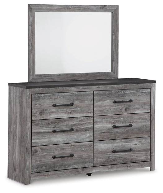 Bronyan Queen Panel Bed with Mirrored Dresser