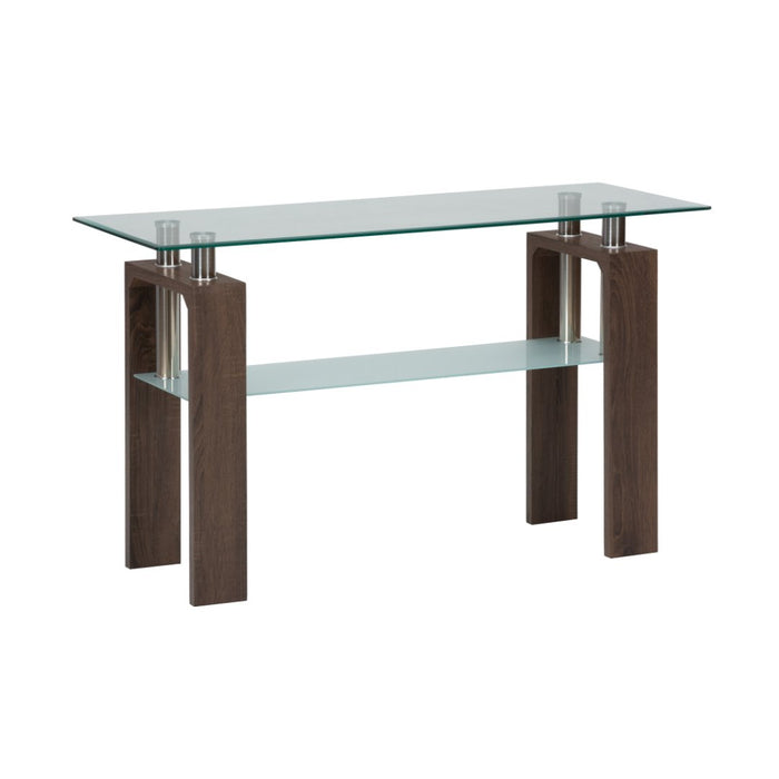 Compass Glass Console Table