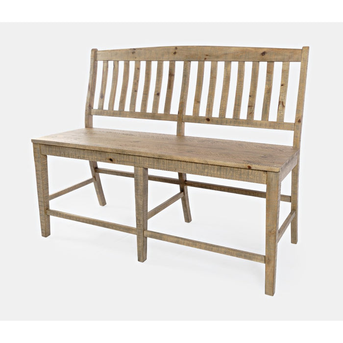 Carlyle Crossing Slatback Counter Bench