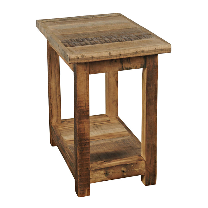Reclamation Salvaged Wood Chairside Table