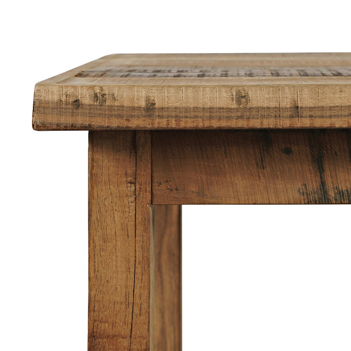 Reclamation Salvaged Wood Chairside Table