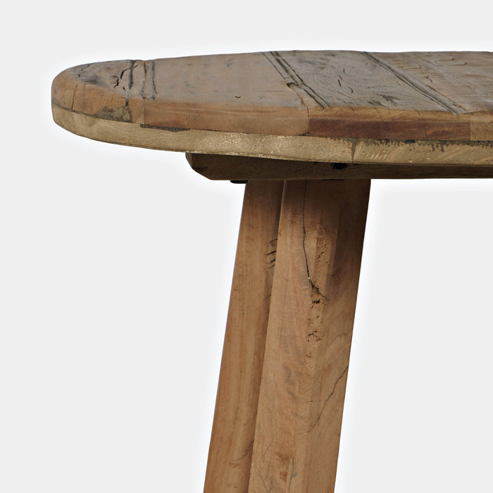 Reclamation Salvaged Wood Round Side Table