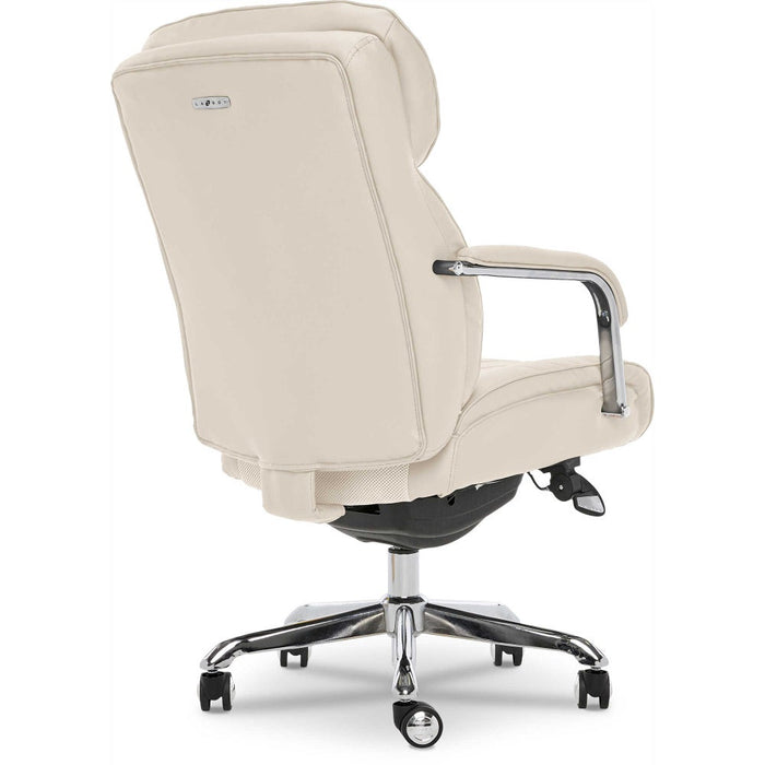Sutherland Quilted Leather Office Chair, Light Ivory
